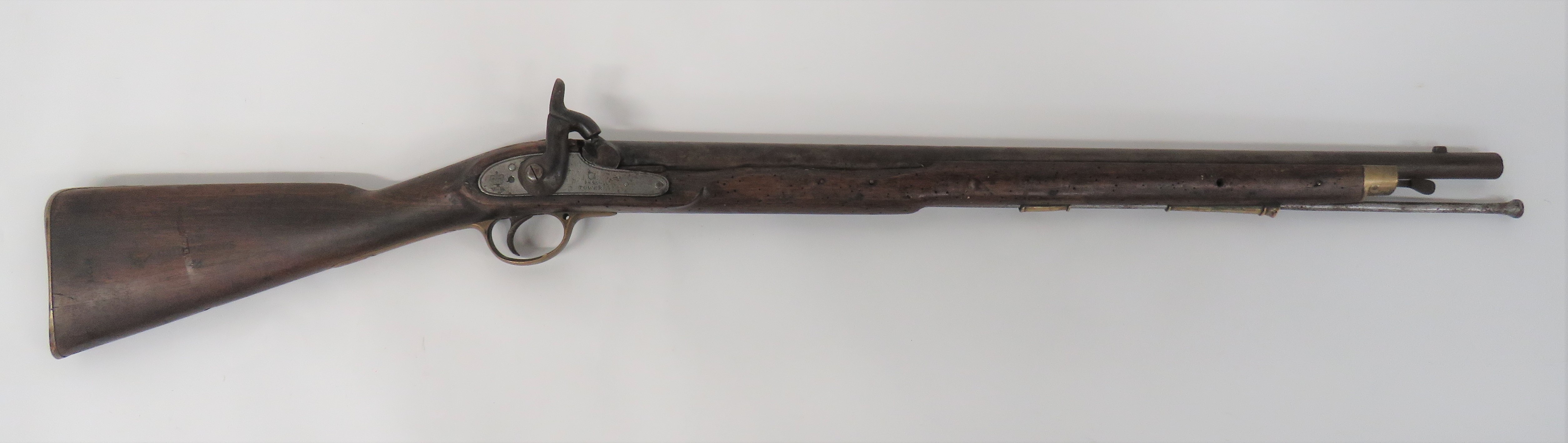 Scarce 1855 Dated Constabulary Carbine .700, 26 3/4 inch barrel.  Military lock plate with line edge