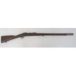 French Chassepot M1866 Rifle 11 mm, 32 inch barrel.  Side mounted, long bayonet bar.  Rear ladder