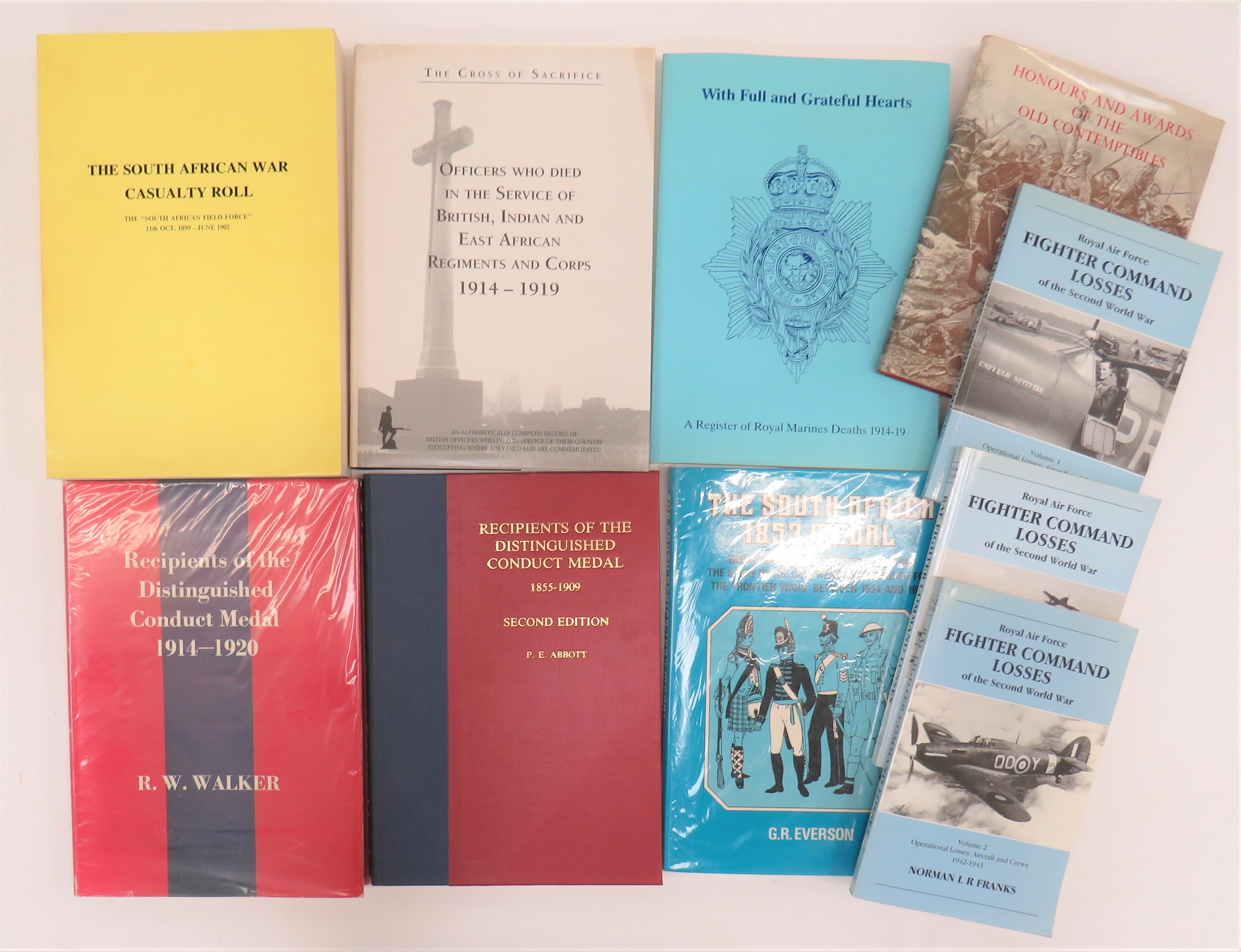 Selection of Medal Research Books including Recipients Of The Distinguished Conduct Medal 1914-