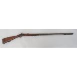 Mid 19th Century Ornate Spanish Percussion Sporting Musket 18 bore, 40 3/4 inch, smoothbore barrel.