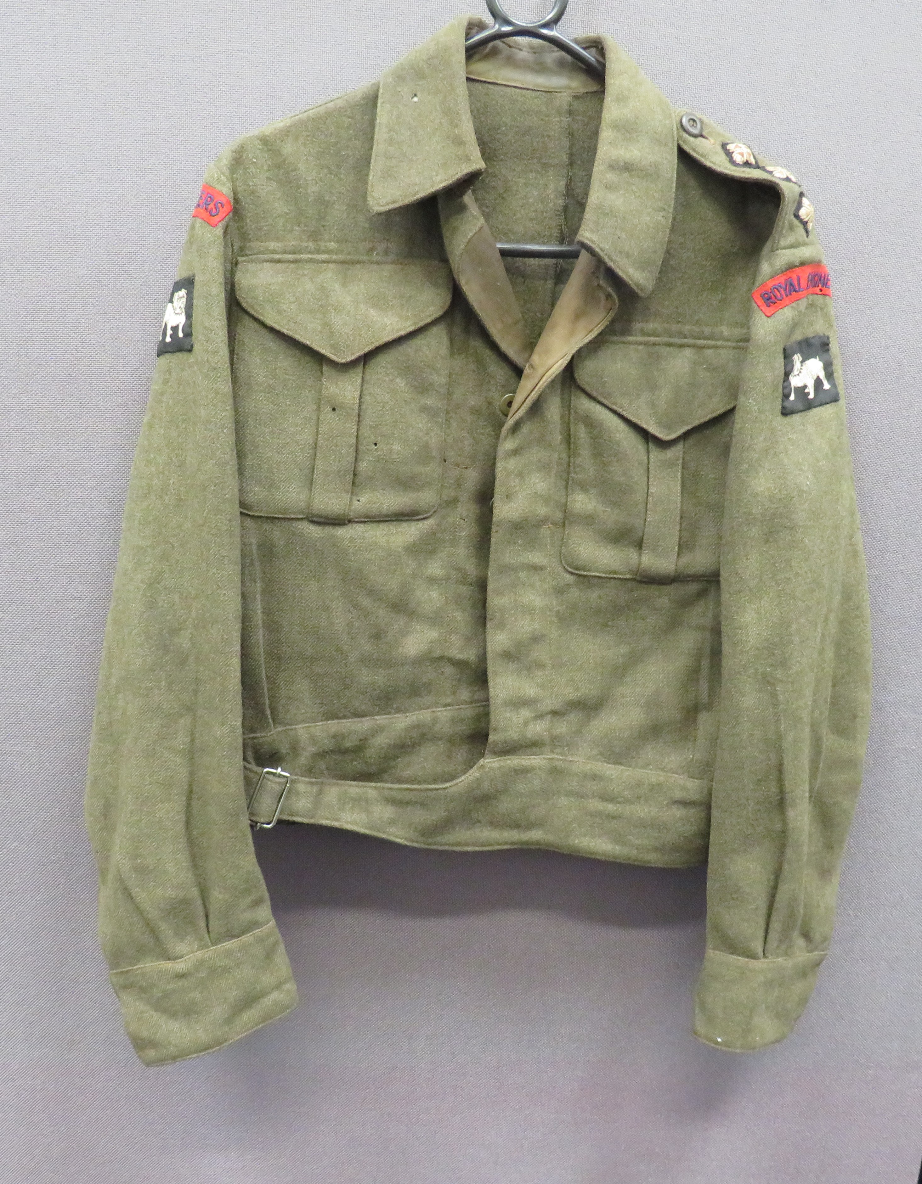 WW2 Royal Engineers Eastern Command Commonwealth Battledress Jacket khaki green, open collar