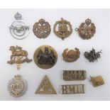 Small Selection of Various Badges including chrome, KC Chaplain's Assistant WRAF cap badge ... Brass