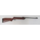 BSA Meteor Air Rifle .22, 18 3/4 inch, blackened barrel.  Blade foresight.  Rear sight partly