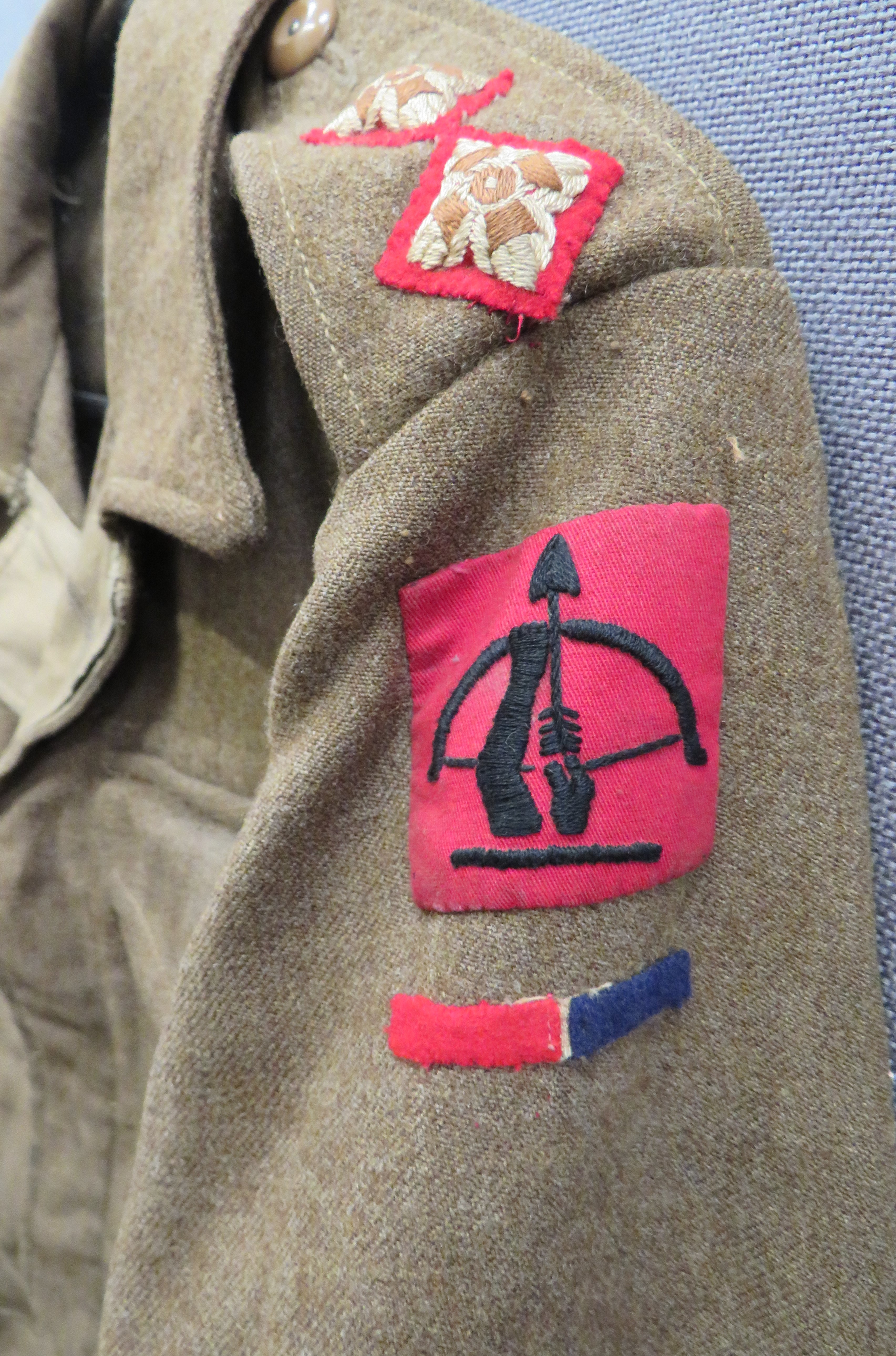 Royal Artillery Anti Aircraft Command Officer's Battledress & Trousers consisting 1937 pattern, - Image 2 of 3