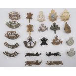 Jersey and Guernsey Cap Badges, Collars and Titles including brass, 1st Royal Guernsey (re-