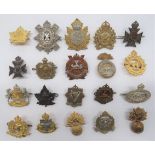 Pre 1952 Canadian Infantry Cap Badges including white metal, KC Prince Edward Island Highlanders ...