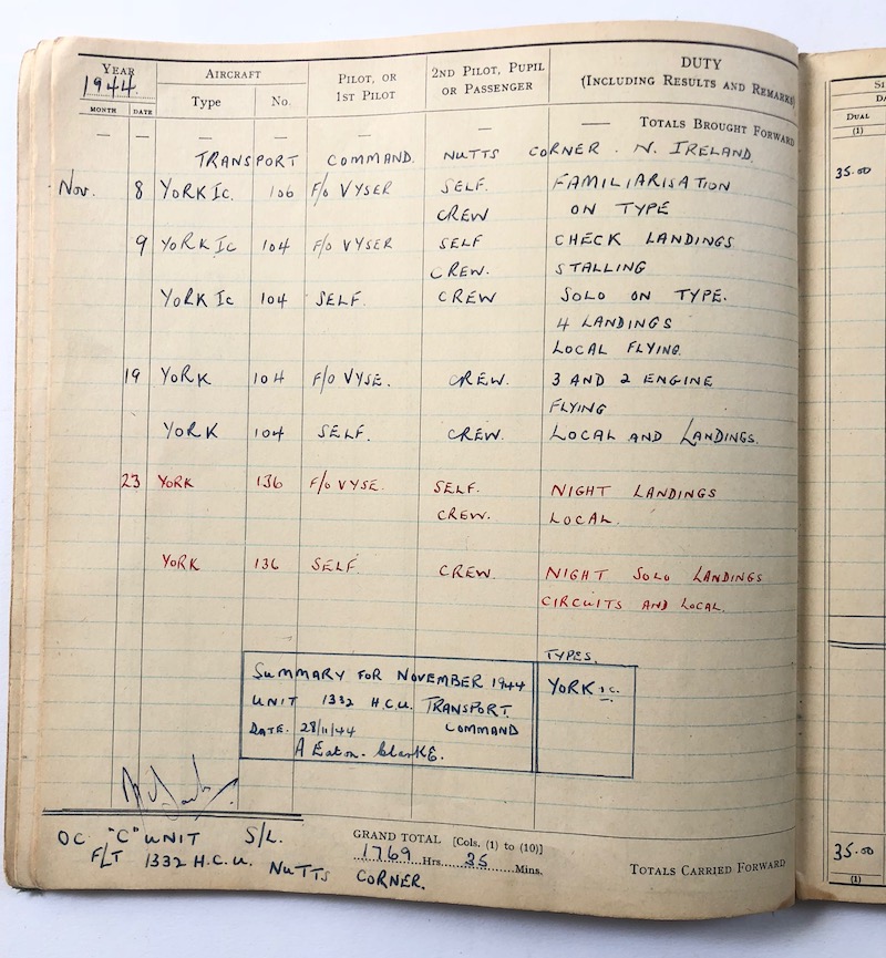 WW2 RAF Pathfinder Squadron DFC Medal Group, Log Books etc. .A fine DFC medal group awarded to - Image 7 of 7