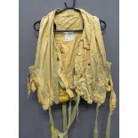 RAF 1941 Pattern Yellow Mae West yellow drill material vest.  Tan canvas light pocket on the right