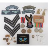 WW2 RAF Regiment Group of Medals & Badges. Awarded to Mr L Briggs, comprising: Defence and War Medal