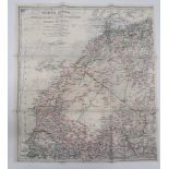 RAF WW2 Silk Escape Map North Africa colour printed, double sided, "K2/K3" silk map covering