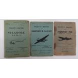 RAF Original Pilot Notes Hornet FIII, Vampire FB5 & FB9, Sycamore HR MK14. .All three books complete