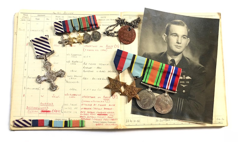 WW2 RAF Pathfinder Squadron DFC Medal Group, Log Books etc. .A fine DFC medal group awarded to