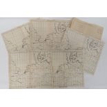 WW2 Bomber Command Operationally Used Captain of Aircraft Maps. .A selection of 5 maps Newcastle