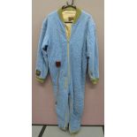 USAAF Electrical Heated Inner Suit blue woollen, full suit with inlaid wiring.  Cuffs, collar and