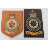 Two Air Force Squadron Wall Crests consisting KC Empire Air Navigation School Royal Air Force