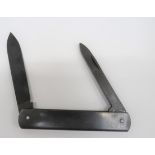 WW2 RAF Beadon Suit Escape Knife blackened steel body.  Fold out, single edged, 3.5 inch blade and