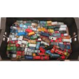 One Hundred and Twenty Play Worn Toy Cars small scale vehicles including Corgi Junior ... Lesney ...