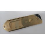 WW2 Escape and Evasion "Visor Knife" rear brass cover with front slide marked "Visor Knife".