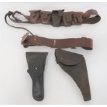 1903 Pattern 1918 Dated Leather Bandolier dark brown leather bandolier with five attached,