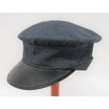 WW2 WAAF Other Ranks Service Dress Cap blue grey, fine woollen, soft crown and band.  Lower fold