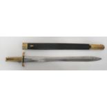 1848 Pattern Brunswick Sword Bayonet 22 inch, double edged, spear point blade.  Short, narrow