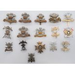 British Cavalry Cap Badges including blackened, KC 12th Lancers (blades) ... Silvered and gilt The