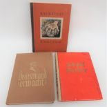 Three Various German Cigarette Card Albums consisting ""Adolf Hitler"" ... ""Raubstaat England"" ...