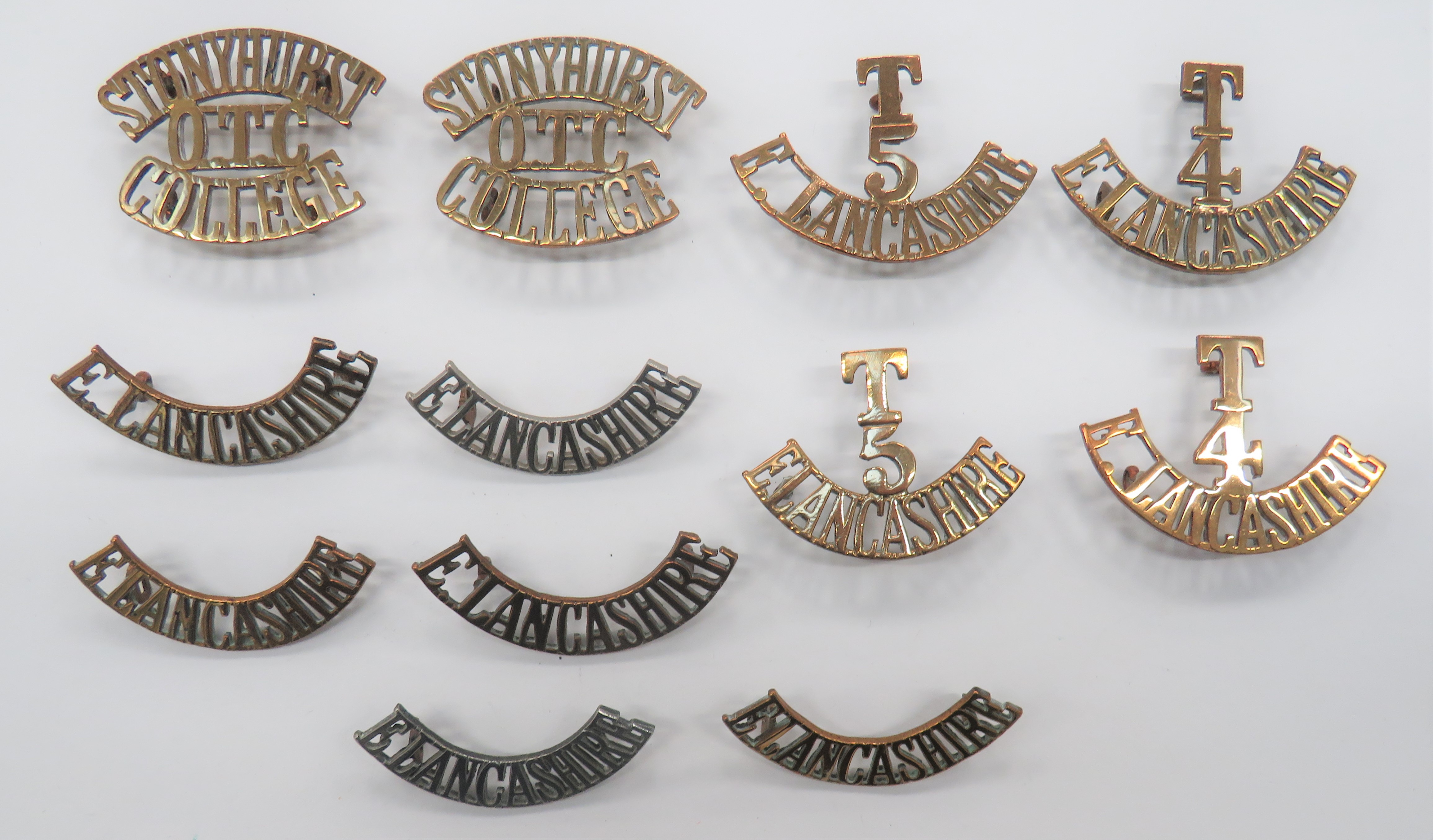 East Lancashire Shoulder Titles brass titles include 2 x T4. E Lancashire ... 2 x T5. E.