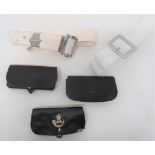 Selection of Modern Pouches and Straps consisting 2 x black patent leather, rectangular pouches.