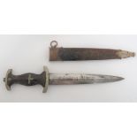 German Third Reich NSKK Dagger by "Klitterman & Moog" 8 3/4 inch, double edged blade.  Etched "Alles