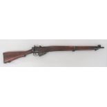 Deactivated Commonwealth No 4 Rifle .303, 25 inch barrel.  Front sight with protective ears.