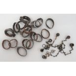 Eight Various 19th Century Percussion Nipple Protectors steel nipple protective covers (some with