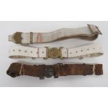 Victorian 1888 Pattern Other Ranks Belt buff leather, 3 section belt. The rear panel with three