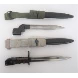 British No 7 Bowie Bayonet 8 inch, single edged, clipped point blade with narrow fuller.  Large,