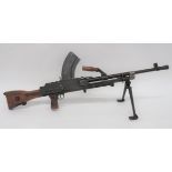 Deactivated MKII Bren Light Machine Gun .303, 24 inch barrel with front flash hider and side mounted