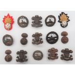 Selection of Welsh Regiments Officer Badges cap including bronzed The Welch (blades) ... Bronzed SWB