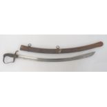 British 1796 Pattern Light Cavalry Trooper's Sword 32 1/4 inch, single edged, slightly curved