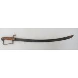 Peninsular War Period Officer's Fighting Sword 28 1/4 inch, single edged, slightly curved blade with