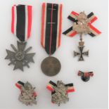 Small Selection of Third Reich German Medals including War Merit Cross with swords ... War Merit