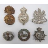 Small Selection of Various Badges including white metal, Victorian crown, 51st The Kings Own Light