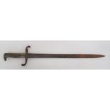 Imperial German Seitengewehr M1871 Bayonet 18 1/2 inch, single edged blade.  Large fuller.  Forte