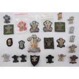 Royal Regiment of Wales Cap and Collar Badges including bronzed ... Silvered and gilt ...