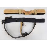 Current Royal Artillery Officer's Dress Belt black leather and gilt braid faced belt.  Gilt, oval,