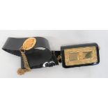 Post 1953 Royal Logistic Corps Officer's Shoulder Pouch and Strap black patent, rectangular