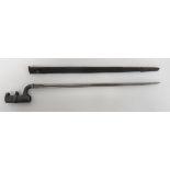 1853 Socket Bayonet To Fit a Martini Rifle 17 1/4 inch, hollow ground, triangular form blade.  Forte