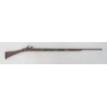 19th Century Snaphaunce European Made Musket 49 inch, octagonal barrel.  Front stud sight and