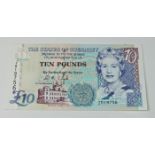 BRITISH BANKNOTE - The States of Guernsey Z replacement Ten Pounds, c. 1995, Signatory D M Clark,