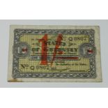 BRITISH BANKNOTE - States of Guernsey - German Occupation - One Shilling and Threepence overprint,