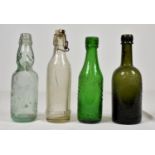 A small collection of 19th & early 20th century bottles, to include a Guernsey Cod bottle.