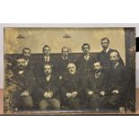 A large photographic print of Guernsey Post Office staff 1904, the original photograph, presumably